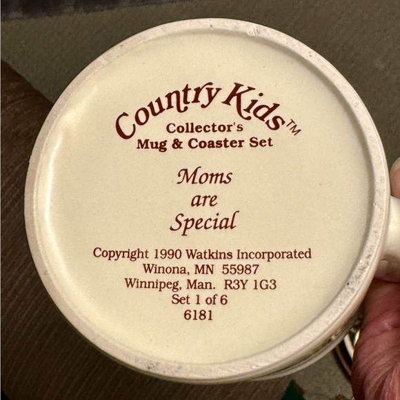 Country Kids Collector's Mug and Coaster Set Moms Are Special Vintage Watkins - Picture 11 of 13
